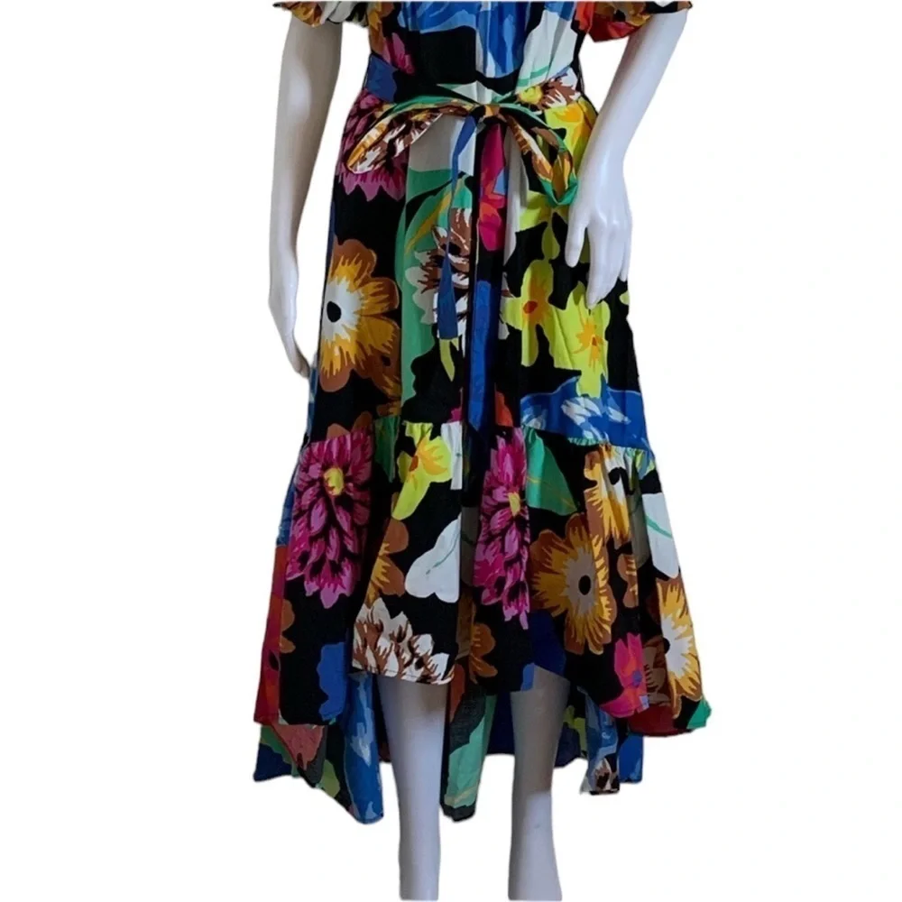 Christopher John Rogers Multicolor Floral Puff Dre - Picture 5 of 10